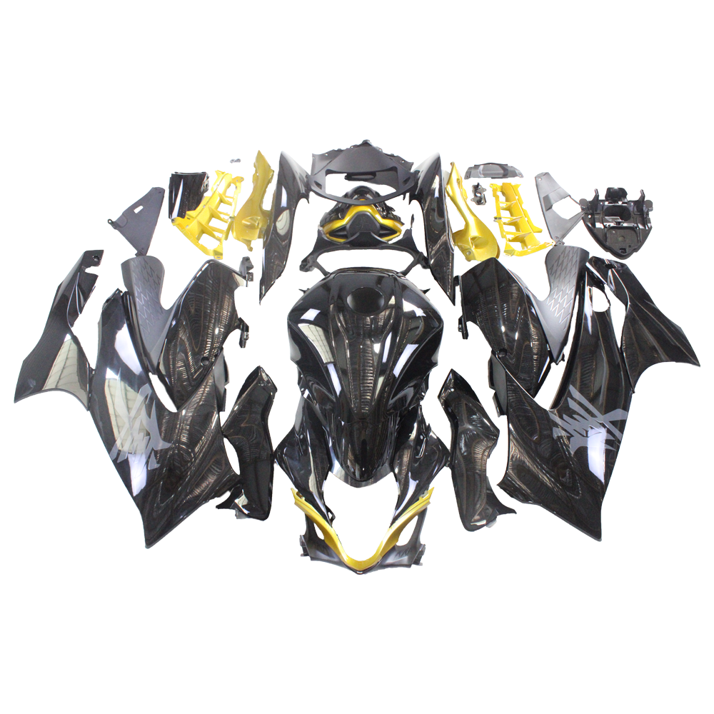 US STOCK NT Aftermarket Injection ABS Plastic Fairing Fit for GSXR 1300 Hayabusa 2021-2023 Black Gold N002 Available in CA