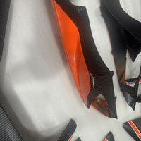 NT Aftermarket Injection ABS Plastic Fairing Fit for GSXR 600/750 2011-2024 Carbon Fiber Look and Gray Red N0002