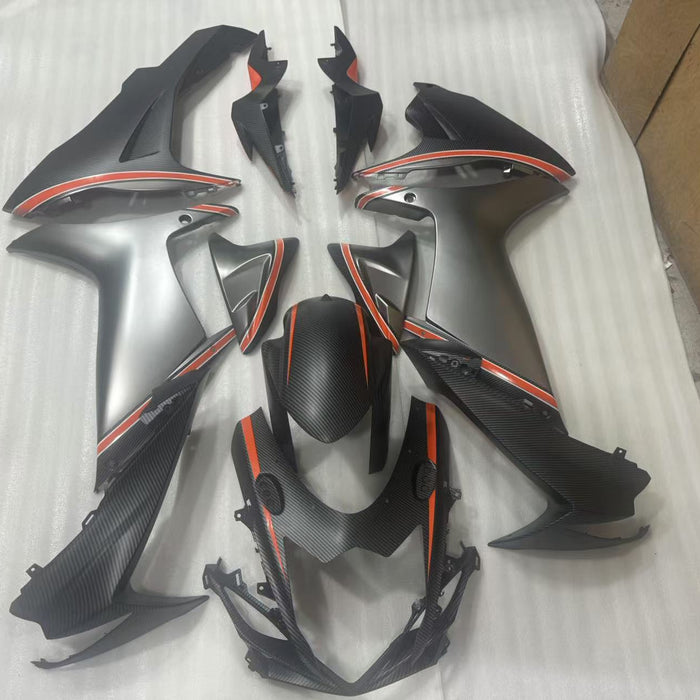 NT Aftermarket Injection ABS Plastic Fairing Fit for GSXR 600/750 2011-2024 Carbon Fiber Look and Gray Red N0002