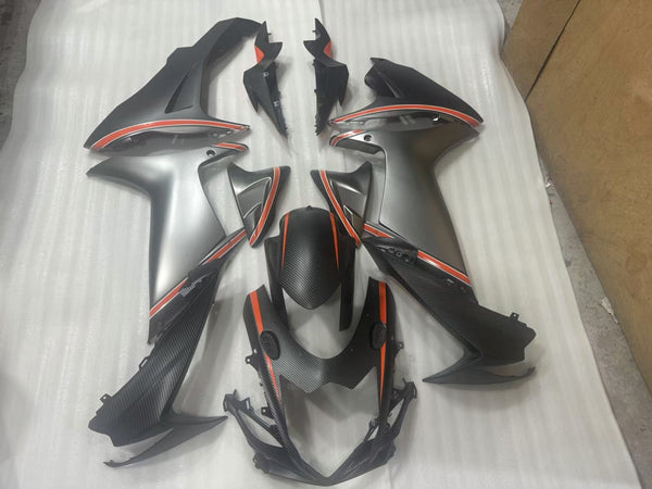 NT Aftermarket Injection ABS Plastic Fairing Fit for GSXR 600/750 2011-2024 Carbon Fiber Look and Gray Red N0002