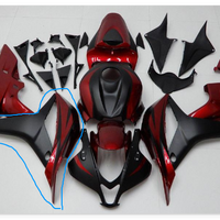 Right Side Upper Fairings for CBR600RR 2007-2008 red black