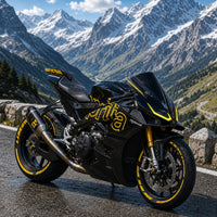 NT Aftermarket Injection ABS Plastic Fairing Fit for Aprilia RSV4 Black Yellow M01