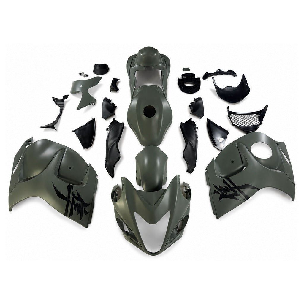 NT Fairing Fit for Suzuki 2008-2020 Hayabusa GSXR 1300 N108- Olive Green Black | ABS Injection - 1