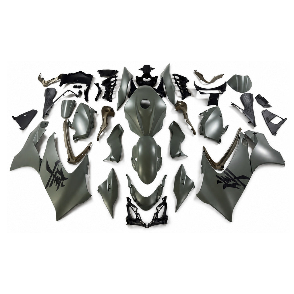 NT Fairing Fit for Suzuki 2021-2027 Hayabusa GSXR 1300 N012- Olive Green Gold Black | ABS Injection - 1