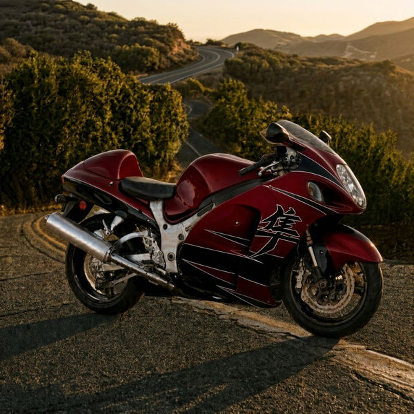 US STOCK NT Aftermarket Injection ABS Plastic Fairing Fit for GSXR 1300 Hayabusa 1997-2007 Burgundy Black Silver N103 Available in CA