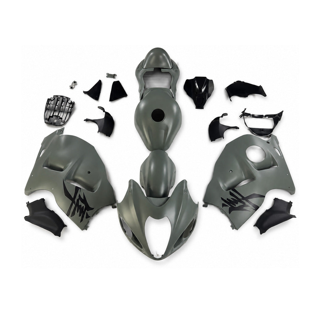 NT Fairing Fit for Suzuki 1999-2007 Hayabusa GSXR 1300 N104- Olive Green Black | ABS Injection - 1
