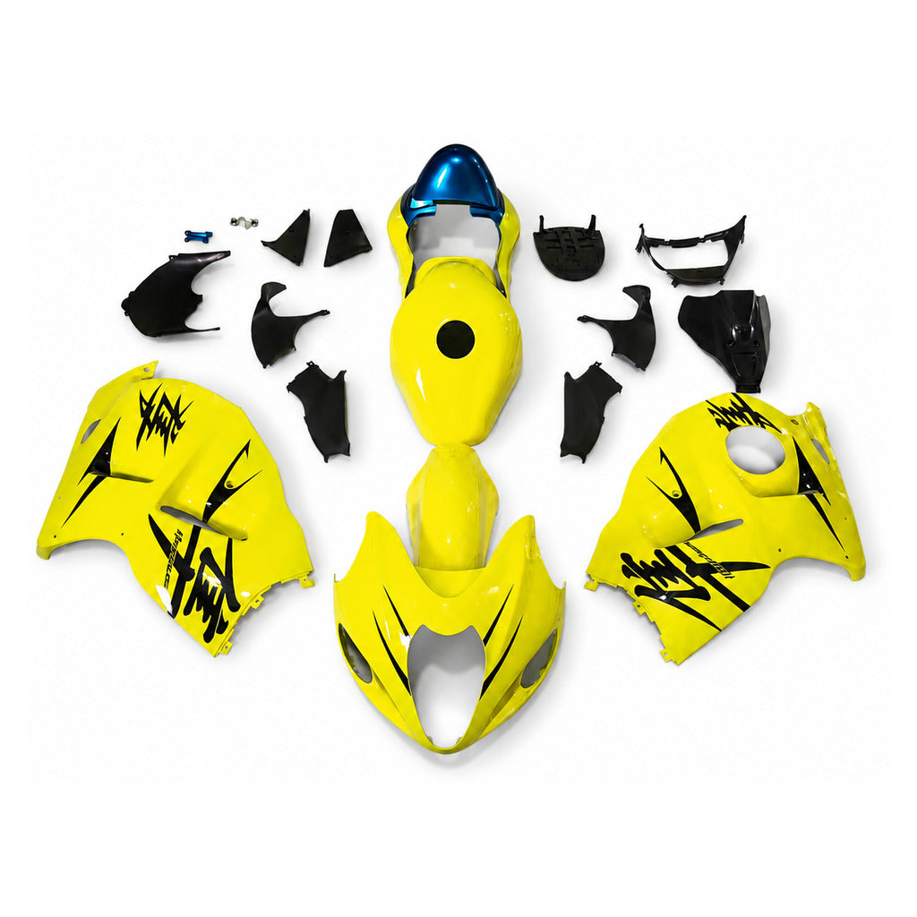 NT Fairing Fit for Suzuki 1999-2007 Hayabusa GSXR 1300 N105- Gold Green Black | ABS Injection - 1