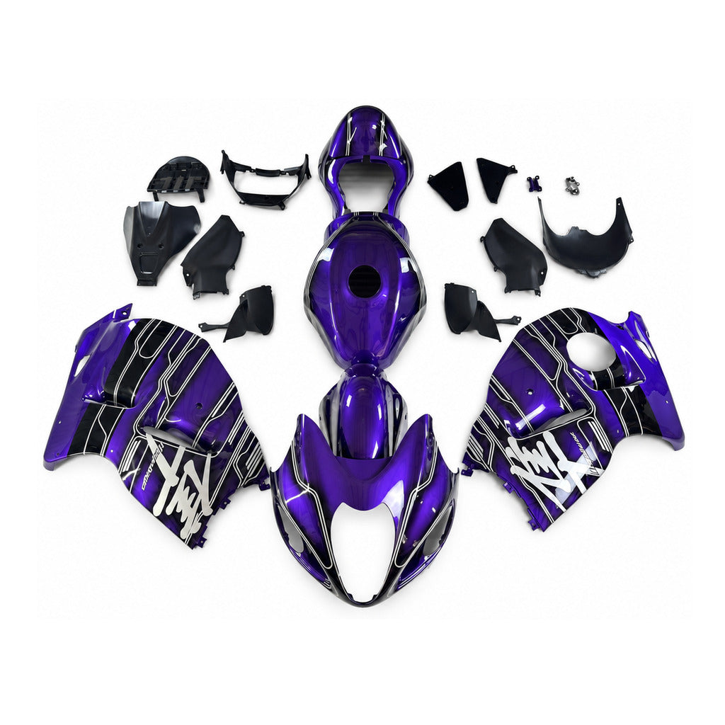 NT Fairing Fit for Suzuki 1999-2007 Hayabusa GSXR 1300 N113- Purple Blue Black | ABS Injection - 1