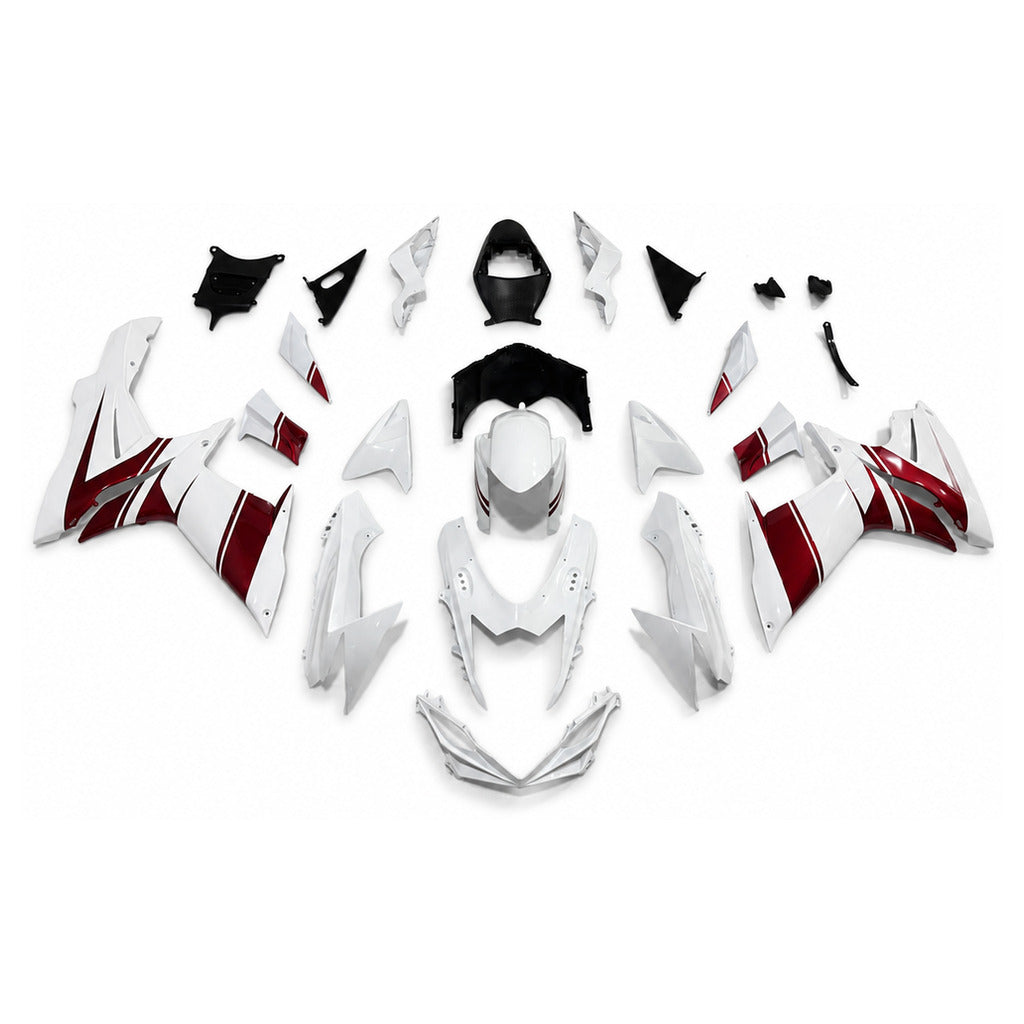 NT Fairing Fit for Suzuki 2011-2027 GSXR600/750 N128- Burgundy White | ABS Injection - 1