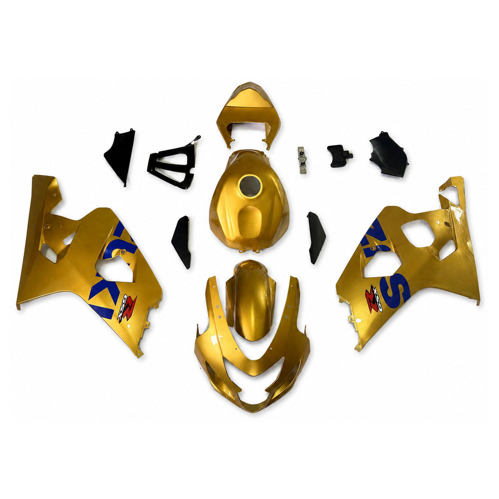 US STOCK NT Injection Mold New Kit Gold ABS Fairing Fit for Suzuki GSXR 600/750 2004-2005 N114 Available in CA