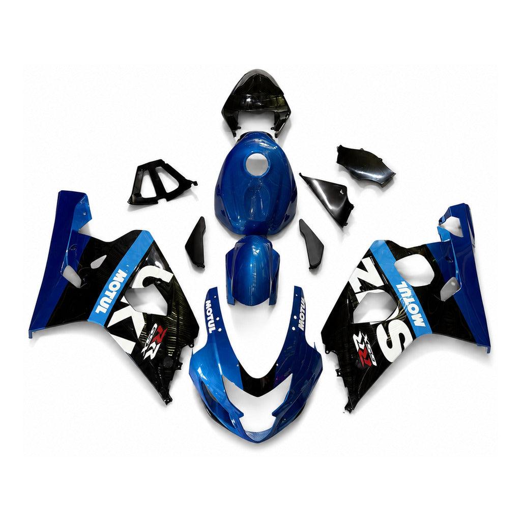 US STOCK NT Injection Mold New Kit Blue Black ABS Fairing Fit for Suzuki GSXR 600/750 2004-2005 N115 Available in CA