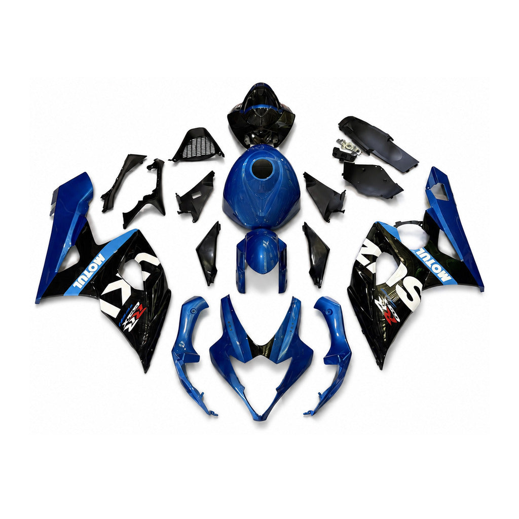 US STOCK NT Aftermarket Injection ABS Plastic Fairing Fit for GSXR 1000 2005-2006 Blue Black N089 Available in CA