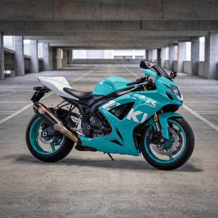 US STOCK NT Aftermarket Injection ABS Plastic Fairing Fit for Suzuki GSXR 600/750 2006-2007 Turquoise White Black N158 Available in CA