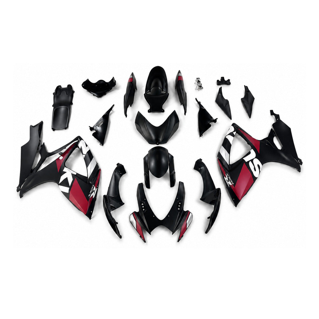 NT Fairing Fit for Suzuki 2006-2007 GSXR600/750 N174- White Black Red | ABS Injection - 1