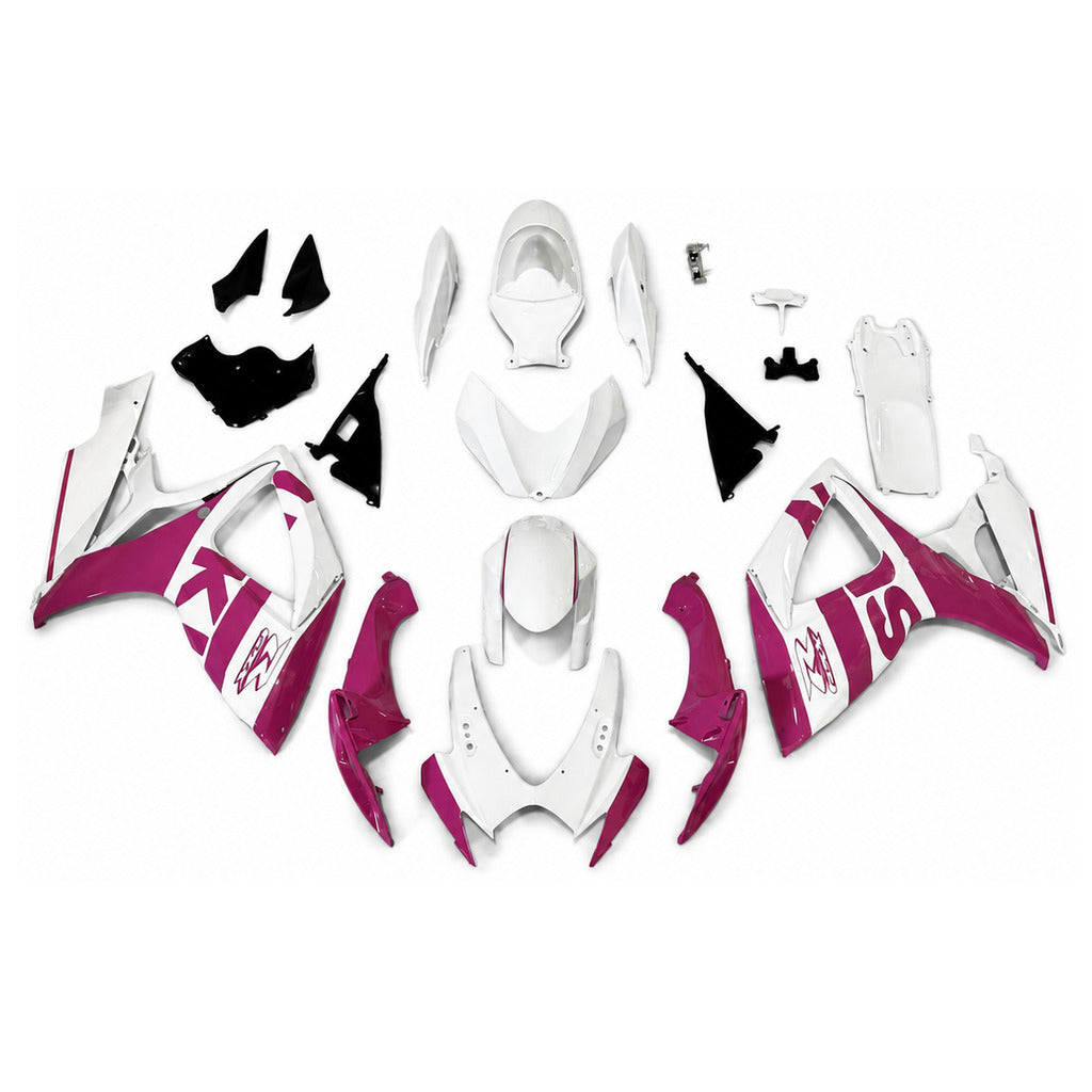 NT Fairing Fit for Suzuki 2006-2007 GSXR600/750 N182- Pink White | ABS Injection - 1