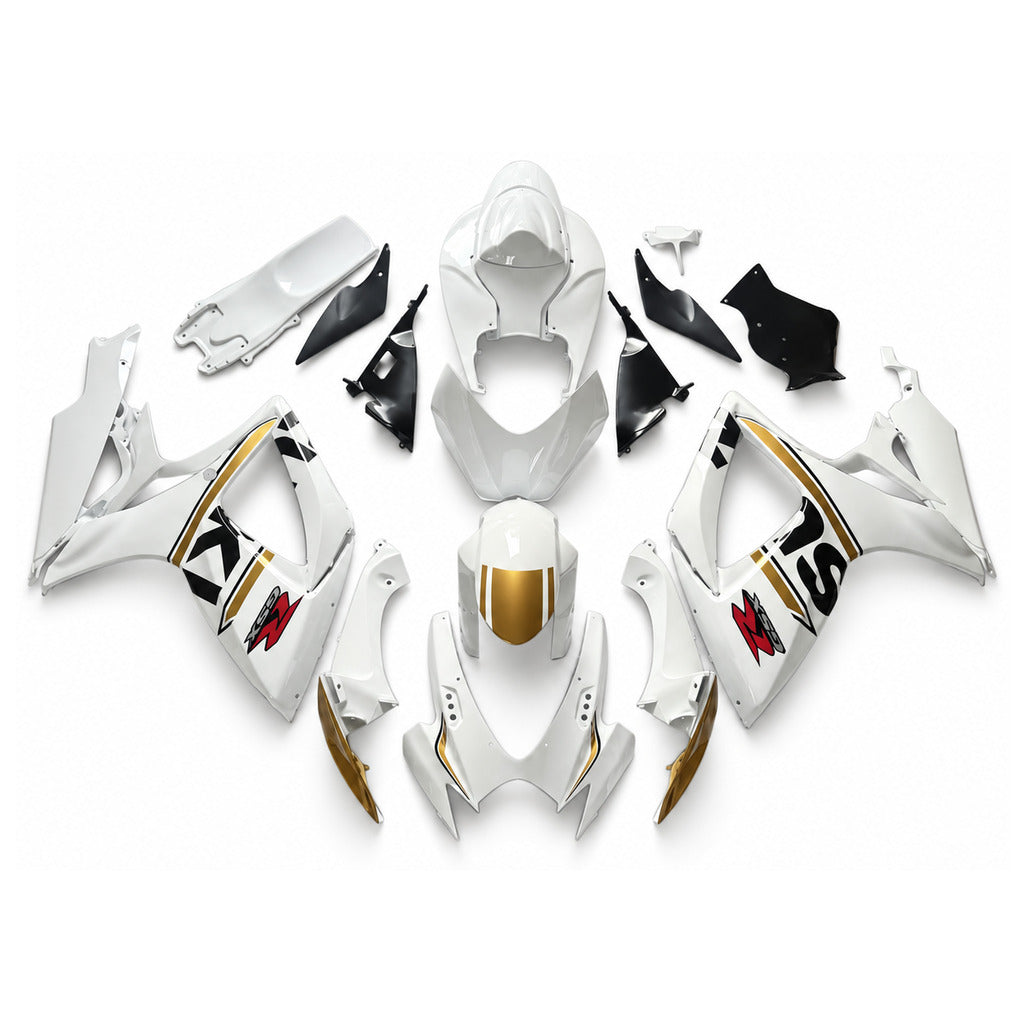 NT Fairing Fit for Suzuki 2006-2007 GSXR600/750 N186- Gold White | ABS Injection - 1