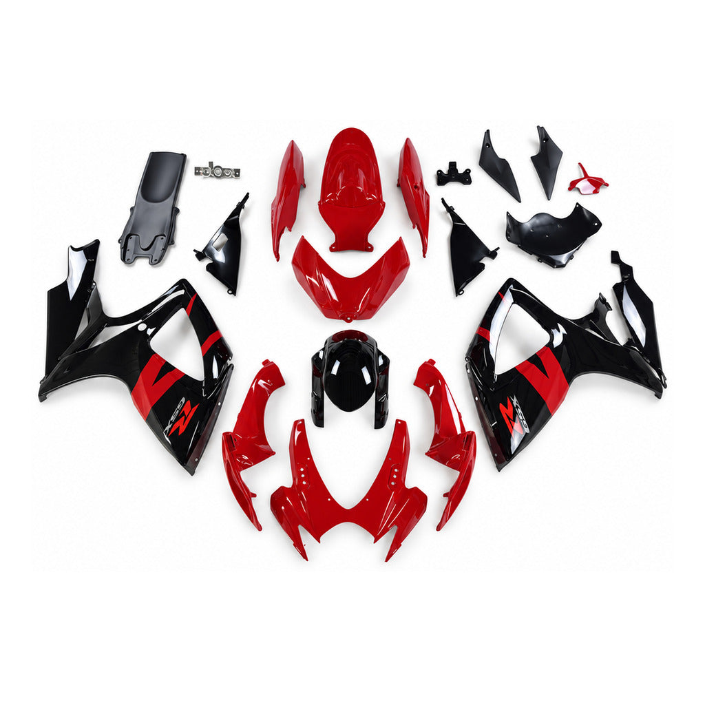 NT Fairing Fit for Suzuki 2006-2007 GSXR600/750 N192- Red Black | ABS Injection - 1