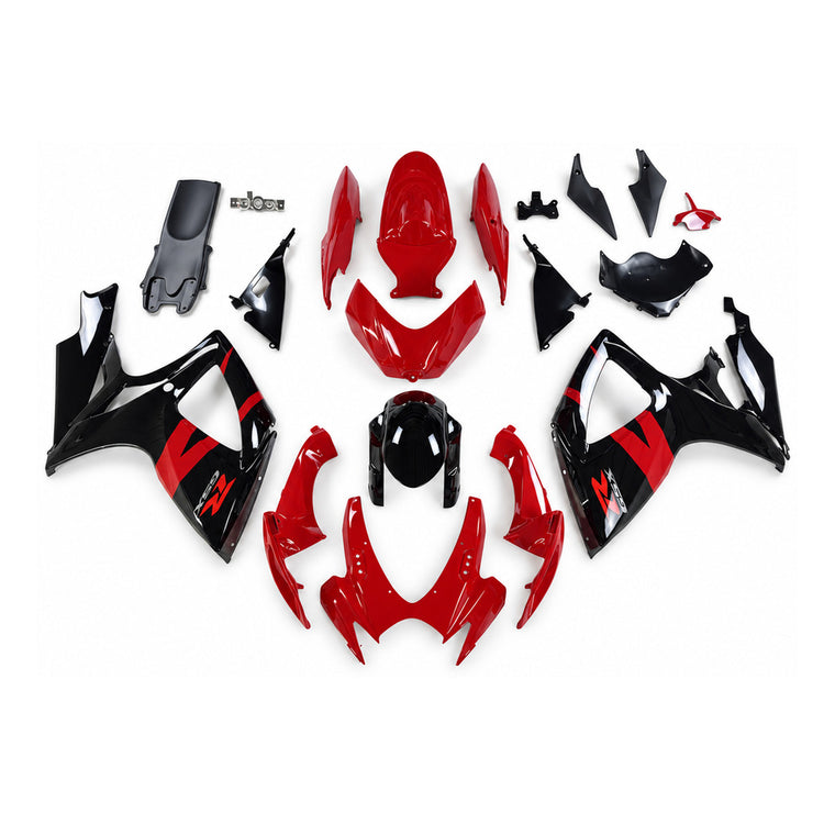NT Fairing Fit for Suzuki 2006-2007 GSXR600/750 N192- Red Black | ABS Injection