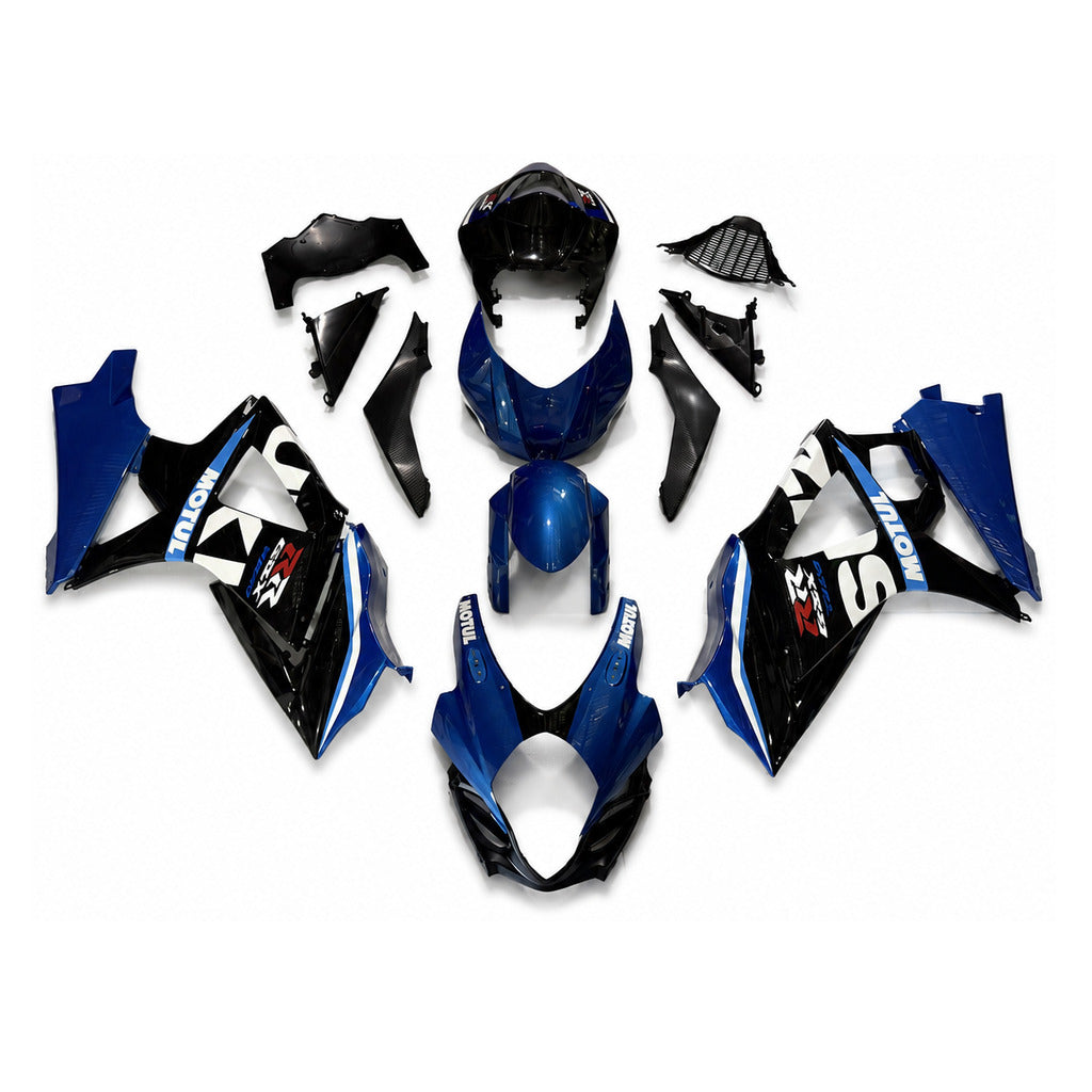 US STOCK NT Aftermarket Injection ABS Plastic Fairing Fit for GSXR 1000 2007-2008 Blue Black N085 Available in CA
