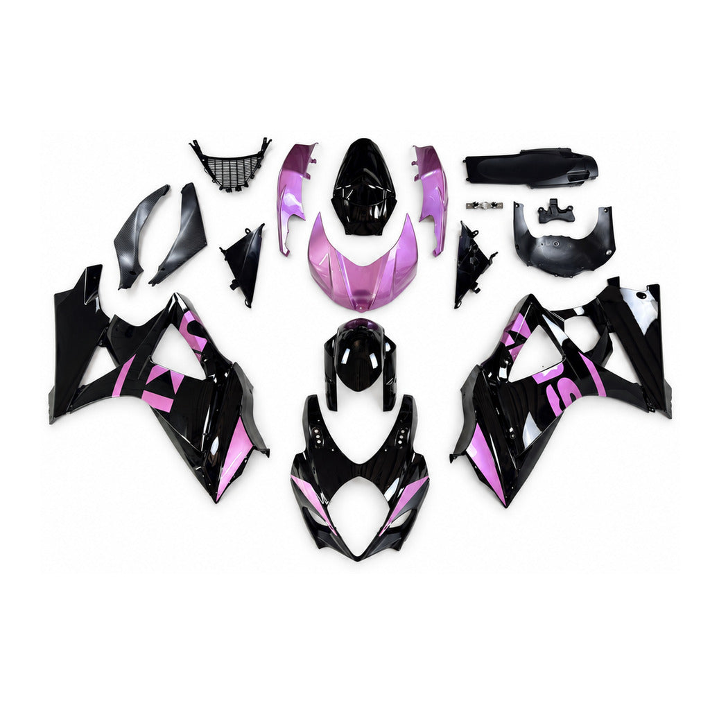 NT Fairing Fit for Suzuki 2007-2008 GSXR 1000 N096- Pink Black | ABS Injection - 1