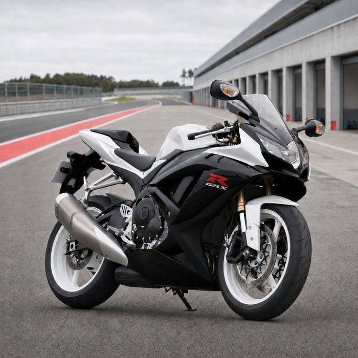US STOCK NT Aftermarket Injection ABS Plastic Fairing Fit for Suzuki 2008-2010 GSXR 600/750 White Black N119 Available in CA