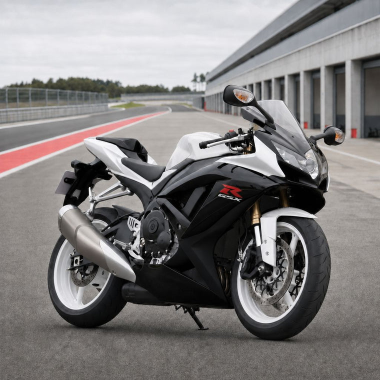 US STOCK NT Aftermarket Injection ABS Plastic Fairing Fit for Suzuki 2008-2010 GSXR 600/750 White Black N119 Available in CA
