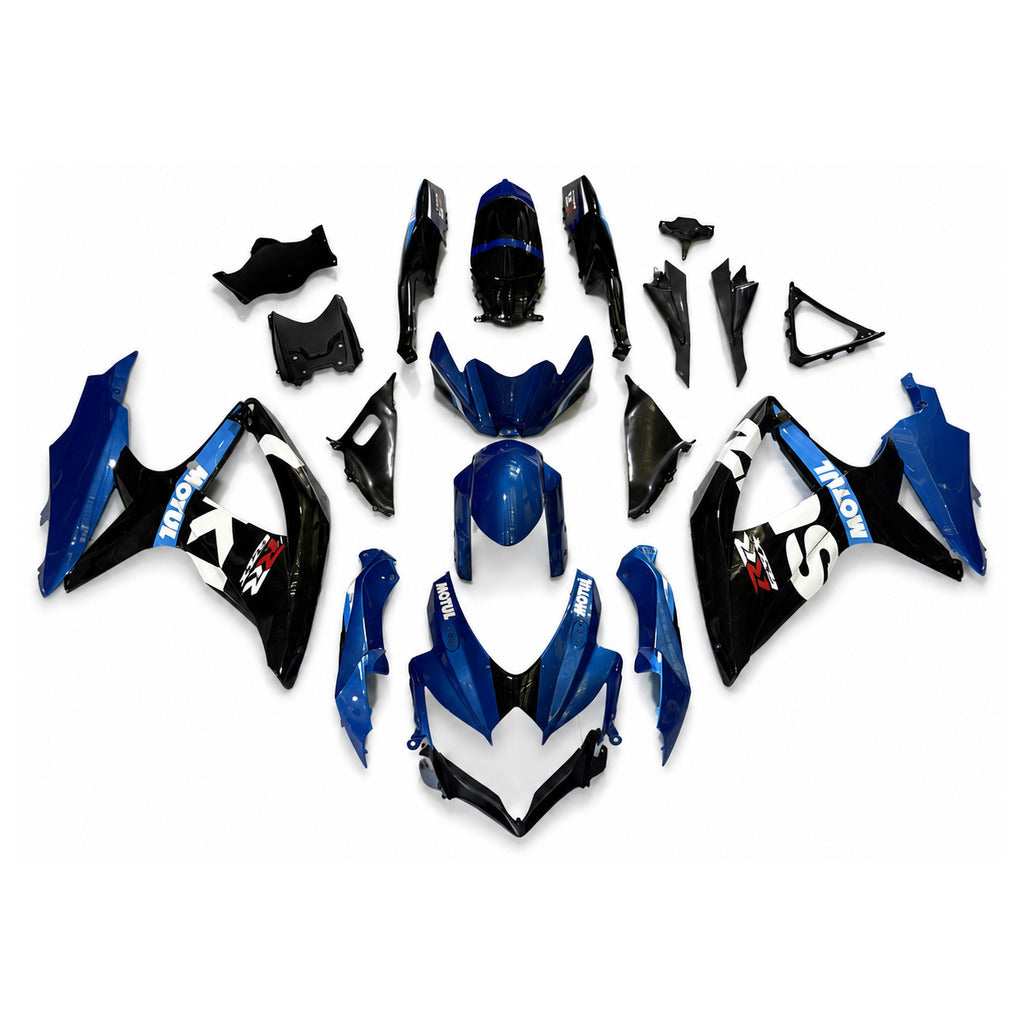 US STOCK NT Aftermarket Injection ABS Plastic Fairing Fit for Suzuki 2008-2010 GSXR 600/750 Blue Black N122 Available in CA