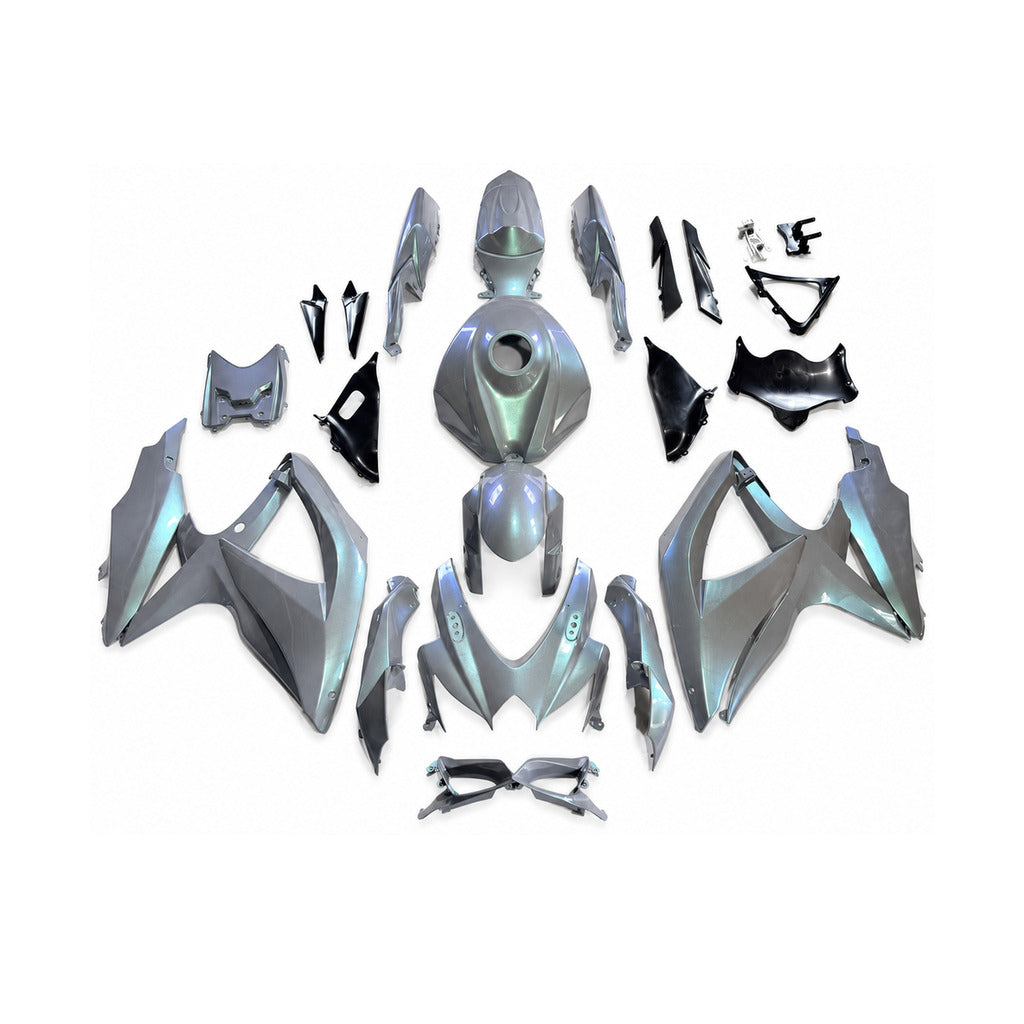 NT Fairing Fit for Suzuki 2008-2010 GSXR600/750 U126- Silver Green Black | ABS Injection - 1