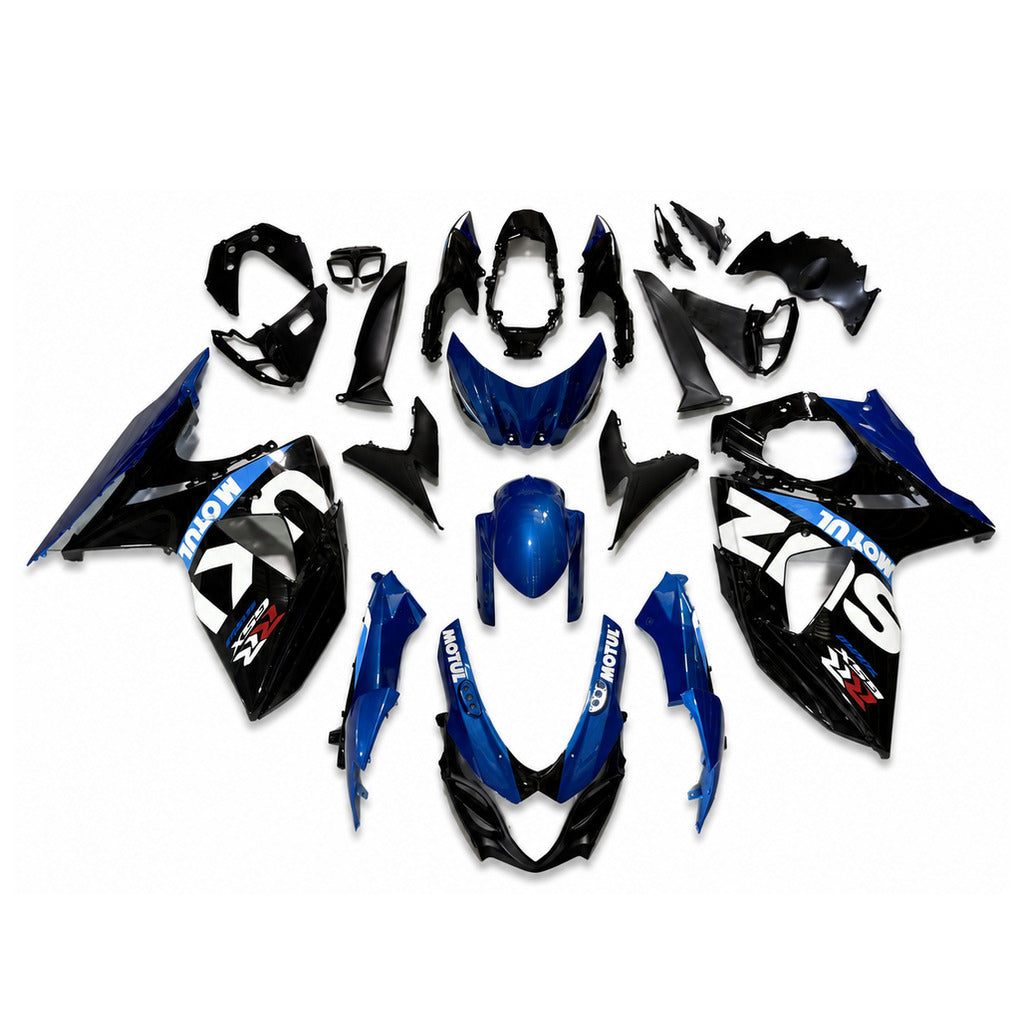 US STOCK NT Aftermarket Injection ABS Plastic Fairing Fit for GSXR 1000 2009-2016 Blue Black N090 Available in CA