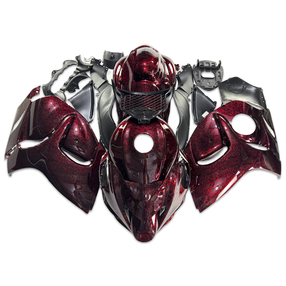 NT Fairing Fit for Suzuki 2008-2020 Hayabusa GSXR 1300 S07- Red Forged Carbon Fiber Look | ABS Injection