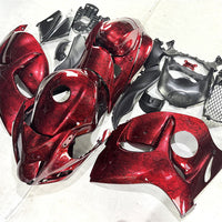 NT Aftermarket Injection ABS Plastic Fairing Fit for GSXR 1300 Hayabusa 2008-2020 Red Ice Cracked Forged Carbon Fiber Look S10