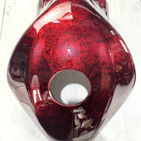 NT Aftermarket Injection ABS Plastic Fairing Fit for GSXR 1300 Hayabusa 2008-2020 Red Ice Cracked Forged Carbon Fiber Look S10