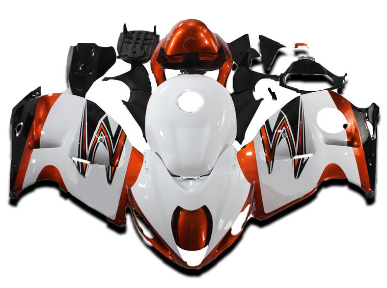 NT Fairing Fit for Suzuki 1999-2007 Hayabusa GSXR 1300 N064- Burnt Orange White | ABS Injection, US Stock