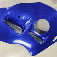 NT Aftermarket Injection ABS Plastic Fairing Fit for GSXR 1300 Hayabusa 1997-2007 Blue Carbon Fiber Look S03