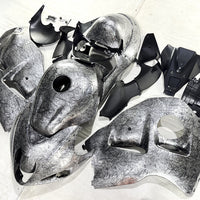 NT Aftermarket Injection ABS Plastic Fairing Fit for GSXR 1300 Hayabusa 1997-2007 Black Ice Cracked Forged Carbon Fiber Look S12