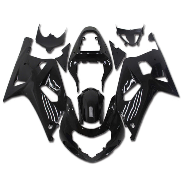 NT Aftermarket Injection ABS Plastic Fairing Fit for GSXR 600/750 2001-2003 Glossy Black + tank cover