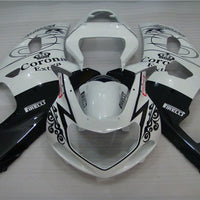 NT Aftermarket Injection ABS Plastic Fairing Fit for GSXR 600/750 2001-2003 White Black N055