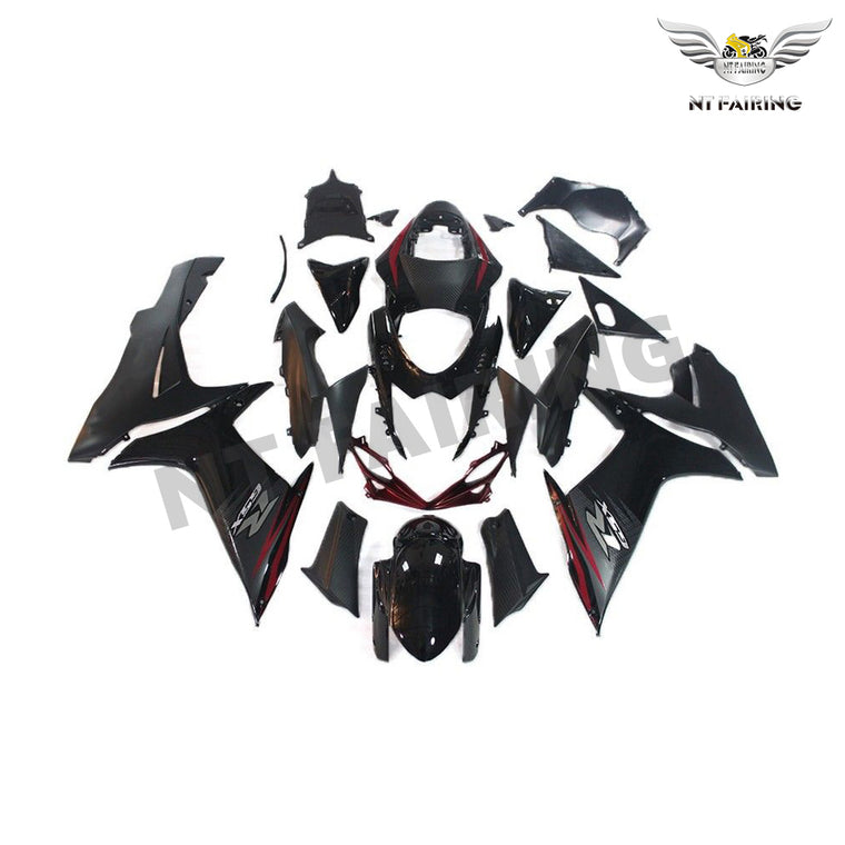 NT Aftermarket Injection ABS Plastic Fairing Fit for GSXR 600/750 2011-2024 Black Gray N002