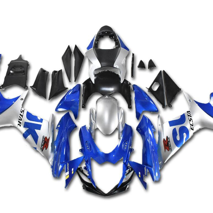 NT Aftermarket Injection ABS Plastic Fairing Fit for GSXR 600/750 2011-2024 Blue Silver N067