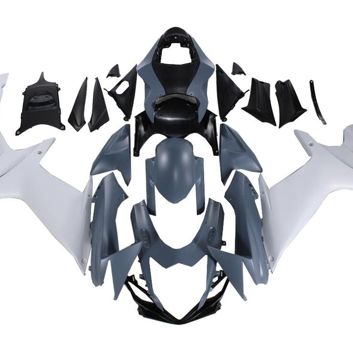 NT Aftermarket Injection ABS Plastic Fairing Fit for GSXR 600/750 2011-2024 Gray White N070
