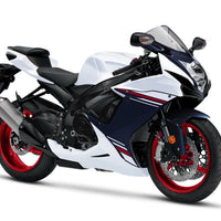 US STOCK NT Aftermarket Injection ABS Plastic Fairing Fit for GSXR 600/750 2011-2024 White Matte Dark Blue N076 Available in CA