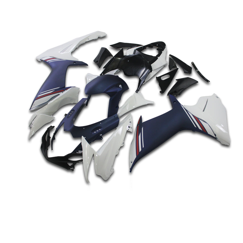 NT Fairing Fit for Suzuki 2011-2027 GSXR600/750 N076- White Matte Dark Blue | ABS Injection, US Stock