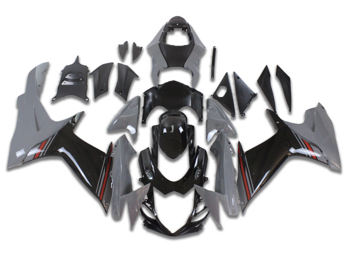 NT Fairing Fit for Suzuki 2011-2027 GSXR600/750 N078- Gray Black | ABS Injection