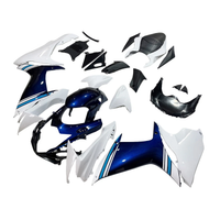 US STOCK NT Aftermarket Injection ABS Plastic Fairing Fit for GSXR 600/750 2011-2024 White Dark Blue N101 Available in CA