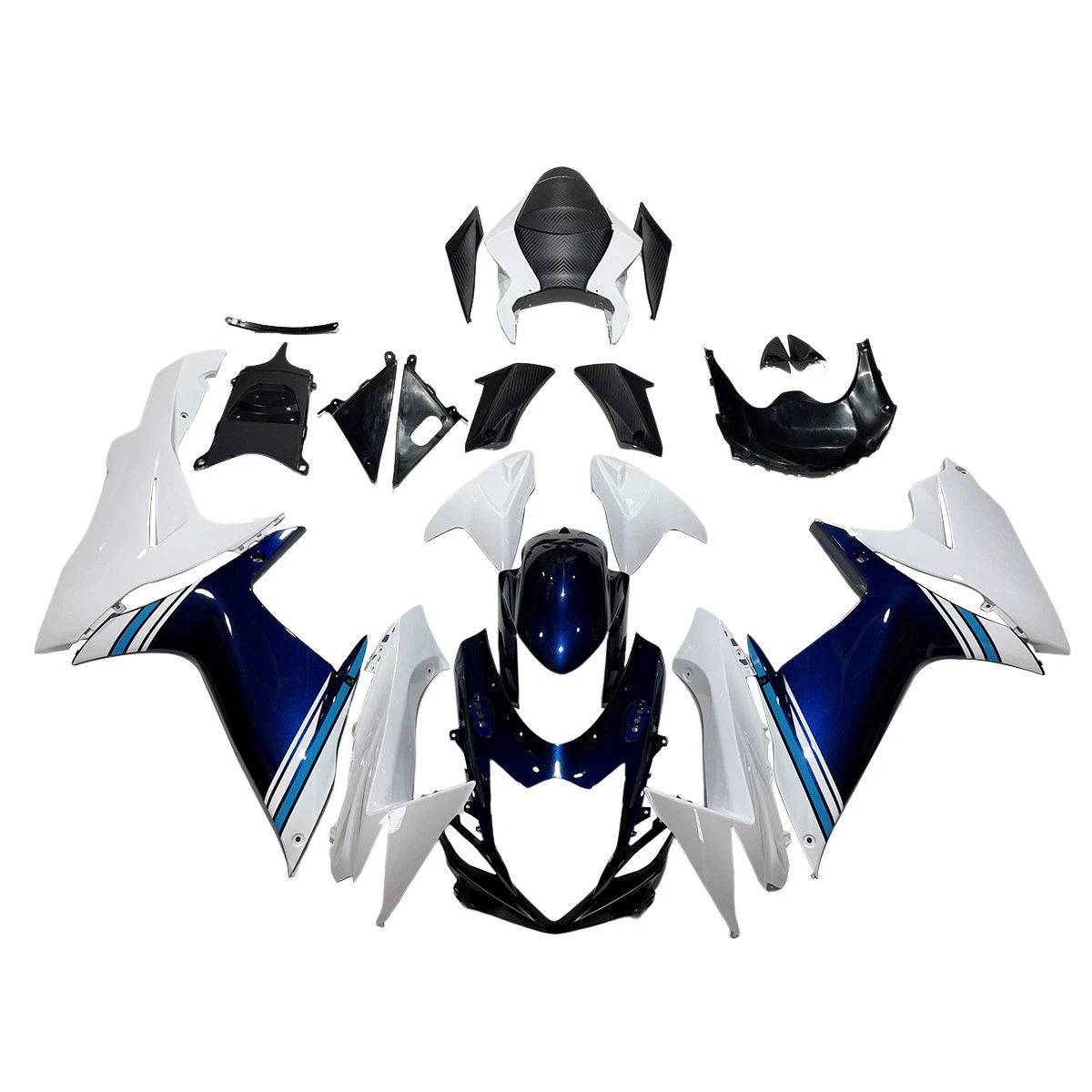 NT Fairing Fit for Suzuki 2011-2027 GSXR600/750 N101- White Dark Blue | ABS Injection, US Stock