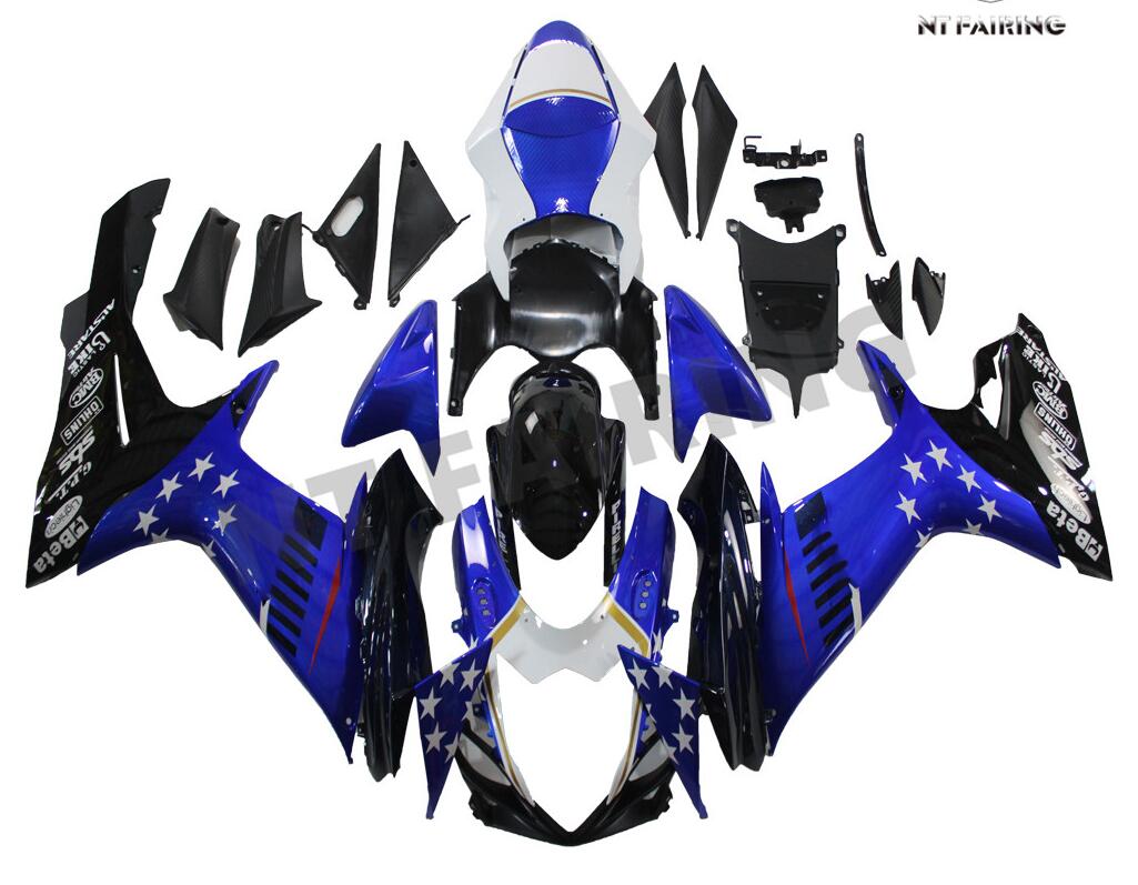 NT Fairing Fit for Suzuki 2011-2027 GSXR600/750 N051- Blue Black | ABS Injection, US Stock