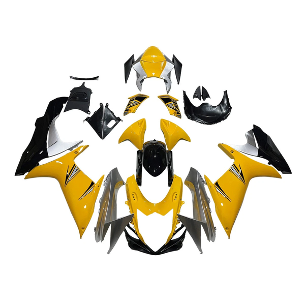 NT Aftermarket Injection ABS Plastic Fairing Fit for GSXR 600/750 2011-2024 Yellow Silver Black N099