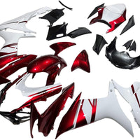 US STOCK NT Aftermarket Injection ABS Plastic Fairing Fit for GSXR 600/750 2011-2024 White Red N102 Available in CA
