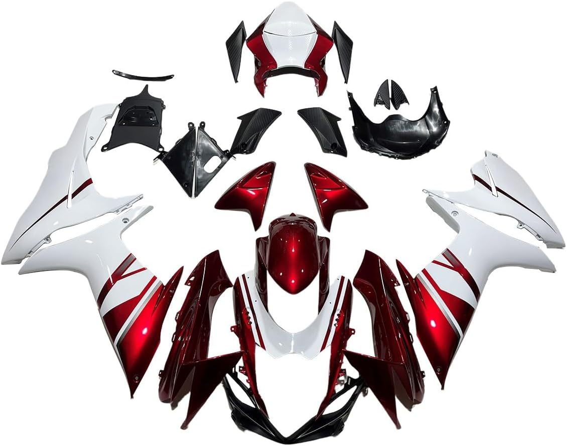 NT Fairing Fit for Suzuki 2011-2027 GSXR600/750 N102- White Red | ABS Injection, US Stock
