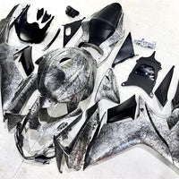 NT Aftermarket Injection ABS Plastic Fairing Fit for GSXR 600/750 2011-2024 Black Ice Cracked Forged Carbon Fiber Look S11